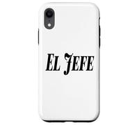 El Jefe The Boss Bold Grand Noir Texte Graphique Coque pour iPhone XR