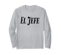 El Jefe The Boss Bold Grand Noir Texte Graphique Manche Longue