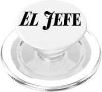 El Jefe The Boss Bold Grand Noir Texte Graphique PopSockets PopGrip pour MagSafe