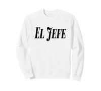 El Jefe The Boss Bold Grand Noir Texte Graphique Sweatshirt