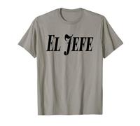 El Jefe The Boss Bold Grand Noir Texte Graphique T-Shirt