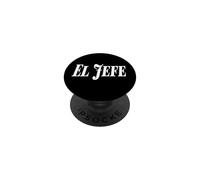 El Jefe The Boss Bold Large White Texte Graphique PopSockets PopGrip Adhésif