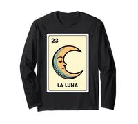 El Luna Mexican Moon Carte de Bingo Mexicaine Chicana Chibi Manche Longue