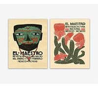 El Maestro Mexican Art Gallery of 2 Prints (Unframed) (40cm x 50cm)
