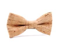El mono con pajarita Nœud papillon Homme Fait main en Espagne | Liège naturel Vegan et original | Vous serez le roi de la fête. (Natural)