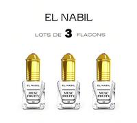 EL NABIL - 5ML Extrait de parfum sans alcool - 38 références au choix - Parfum de Dubaï Musc Red RoseNote de tête : Aubépine, cassisNote de coeur : Violette fleur, jasmin, roseNote de fond : Vanille, 