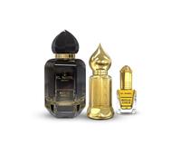 EL NABIL Coffret Royal Gold 65ml Eau de parfum + 15ml Spray Intense + 5 ml Roll On