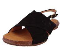 El Naturalista Femme N5558 Wakataua Sandale Plate, Black, 39 EU Large