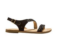 El Naturalista Femme Sandale à lanières Tulip, Dame Sandales,Sandale,Chaussure d'été,Sandale d'été,Confortable,Plate,Noir (Black /),41 EU / 8 UK
