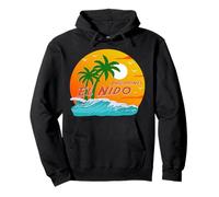 El Nido Philippines Palmiers Plage Île Souvenir Vacances Sweat à Capuche