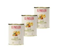 EL PAELLER - Bouillon de Légumes | 100% Végan | Cuit au Feu de Bois avec des Ingrédients 100% Naturels | Certifié Vegan Food | Idéal pour Paellas et Riz | Pack de 3 unités, 3 Litres | Sans Conservateu