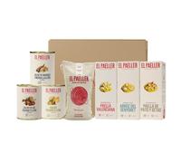 EL PAELLER - Coffret Cadeau - Kit Dégustation El Paeller - Comprend Pack Paella Valenciana, Pack Riz du Senyoret, Pack Canard et Champignons, Trois Bouillons au Feu de Bois et Riz D.O Valencia