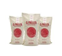 EL PAELLER - Riz Paella | Variété Albufera D.O.Valencia | Idéal pour les paellas et les plats de riz | Paquet de 3 unités de 1kg.