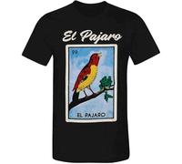El Pajaro Loteria Mexican Bingo Arts Humor T-Shirt Novelty Funny Tee Black New Black Manches Courtes(XX-Large)