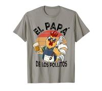 El Papa de lo pollitos drôle espagnol Dia del Padre T-Shirt