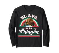 El Papa Más Chingón Funny Matching Family Couples Humor Manche Longue