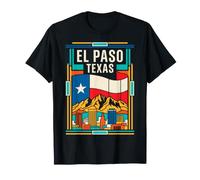 El Paso Drapeau du Texas Franklin Mountains Art Vintage T-Shirt