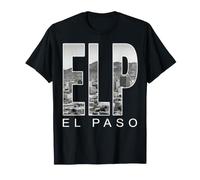 El Paso Texas City Skyline Montagnes Design T-Shirt