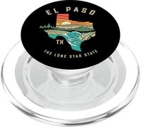 El Paso Texas Outdoors Vintage Nature Illustration PopSockets PopGrip pour MagSafe