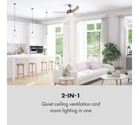 El Paso ventilateur de plafond plafonnier 52" 10344 m³/h 3 pales imitation chêne