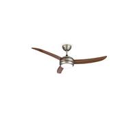 El Paso Ventilateur de plafond réversible Ø 132cm avec télécommande - 3 pales design chêne foncé