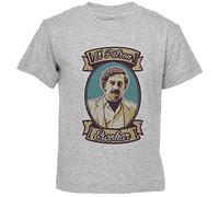 El Patron Escobar Portrait T-Shirt Enfants Garçon Fille Manche Courte Gris Tee Kids Mens Womens Grey XS