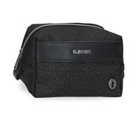 El Potro Luna Trousse de Toilette Noire 17,5 x 10,5 x 9,5 cm Polyester avec détails en Cuir synthétique by Joumma Bags