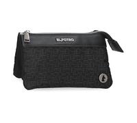 El Potro Luna Trousse de Toilette Noire 17,5 x 9,5 x 2 cm Polyester avec détails en Cuir synthétique by Joumma Bags