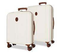 El Potro Ocuri Ensemble de valises Blanches 55/70 cm, Rigide 6,2 kg, Fermeture TSA ABS 6,2 kg, 118 L, Extensible Bagage à Main, Blanc, Talla única, Jeu de valises