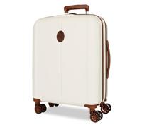 El Potro Ocuri Valise de Cabine Blanche, 40 x 55 x 20 cm, Rigide 2,7 kg, Fermeture TSA ABS 2,7 kg, 37 L, Extensible Bagage à Main, Blanc, Talla única, Valise Cabine