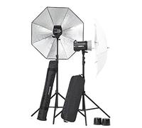 El poucesrom EL20748,2-équipement Complet Flash Studio BRX 250/250 Umbrella Noir