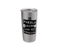 El Pueblo Unido Jamas Sera Vencido Protest Slogan Gobelet isotherme en acier inoxydable double paroi