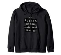 El Pueblo Unido Jamas Sera Vencido Protest Slogan Sweat à Capuche