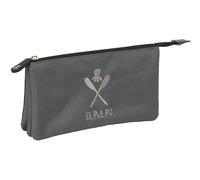 EL PULPO CARBON - Trousse triple, trousse pour enfant, idéale pour les enfants d'âge scolaire, confortable et polyvalente, qualité et résistance, 22 x 3 x 12 cm