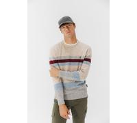 EL PULPO Jersey Punto Jaspeado Rayas COMBINADAS Blanco ROTO Suéter, Small Unisex ADULTOS