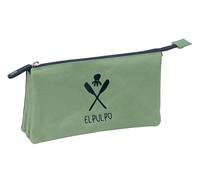 EL PULPO VERDE - Trousse triple, trousse pour enfant, idéale pour les enfants d'âge scolaire, confortable et polyvalente, qualité et résistance, 22 x 3 x 12 cm