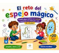 El reto del espejo mágico: Completa dibujos simétricos con cuadrícula y conviértete en un artista paso a paso (4 a 8 años)
