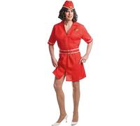El Rey del Carnaval - Costume Hôtesse de l'Air pour Hommes, Rouge, Taille L, Carnaval, Adultes, Hommes, Costume