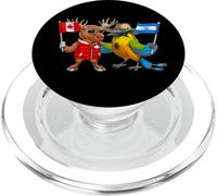 El Salvador Canada Racines Drapeau Salvadorien Fier Canadien PopSockets PopGrip pour MagSafe
