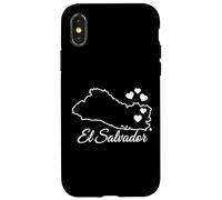 El Salvador Carte Contour cœurs Coque pour iPhone X/XS