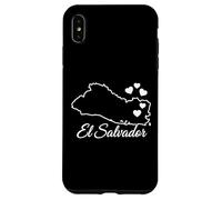 El Salvador Carte Contour cœurs Coque pour iPhone XS Max