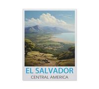 El Salvador Central America Vintage Travel Posters，Puzzle 1000 Pieces Paper Puzzle Adult Children's Educational Toy Family Decompression Game（38x52cm）-BZ15
