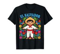 El Salvador Costume Traditionnel pour garçon Salvadorien Art Populaire T-Shirt