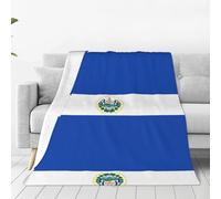 El Salvador - Couverture en micro polaire pour lit, canapé, camping, glacière ou voyage, super douce et polyvalente (152,4 x 127 cm)