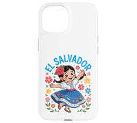 El Salvador Folk Art Girl Robe Traditionnelle pour Fille Coque pour iPhone 15
