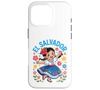 El Salvador Folk Art Girl Robe Traditionnelle pour Fille Coque pour iPhone 16 Pro