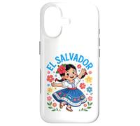 El Salvador Folk Art Girl Robe Traditionnelle pour Fille Coque pour iPhone 17