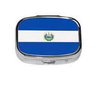 El Salvador Mini pilulier carré de voyage, peut être mis dans un portefeuille ou une poche pour ranger une variété de petits objets