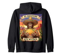 El Squatcho Ate My Taco Illustration drôle de Sasquatch Sweat à Capuche