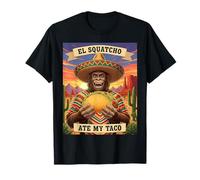 El Squatcho Ate My Taco Illustration drôle de Sasquatch T-Shirt